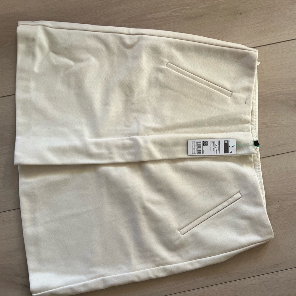 Elegant Cream Mini Skirt